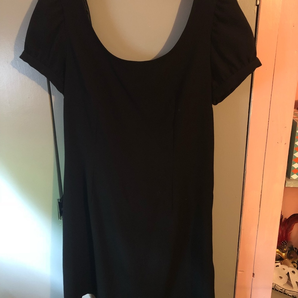 Black dress with bow